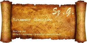 Szummer Gusztáv névjegykártya