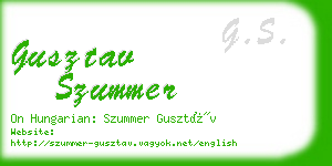 gusztav szummer business card